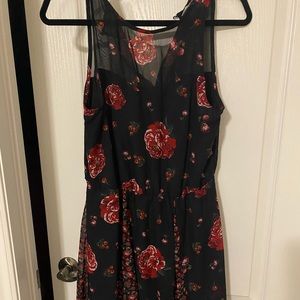 Black floral Dress